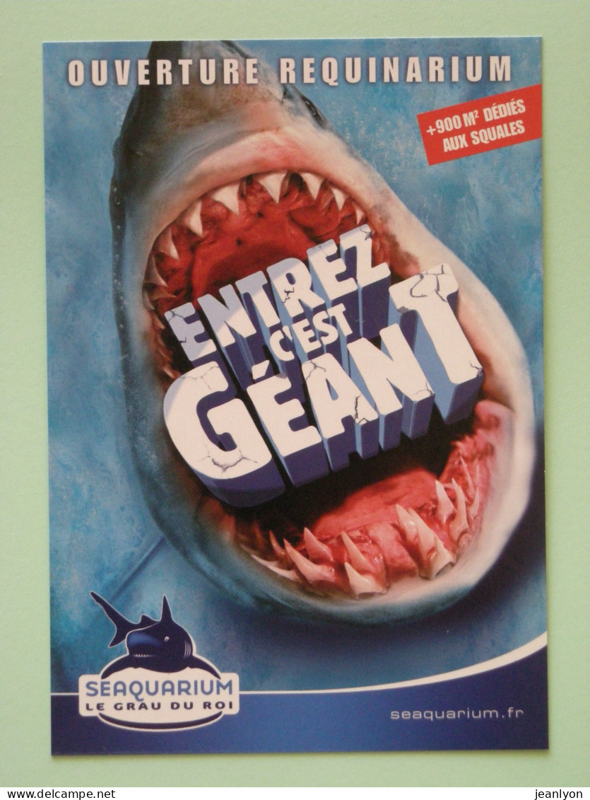 REQUIN / SQUALE - Carte Publicitaire Musée De La Mer / Aquarium / Poisson - Entrez C'est Géant - Poissons Et Crustacés