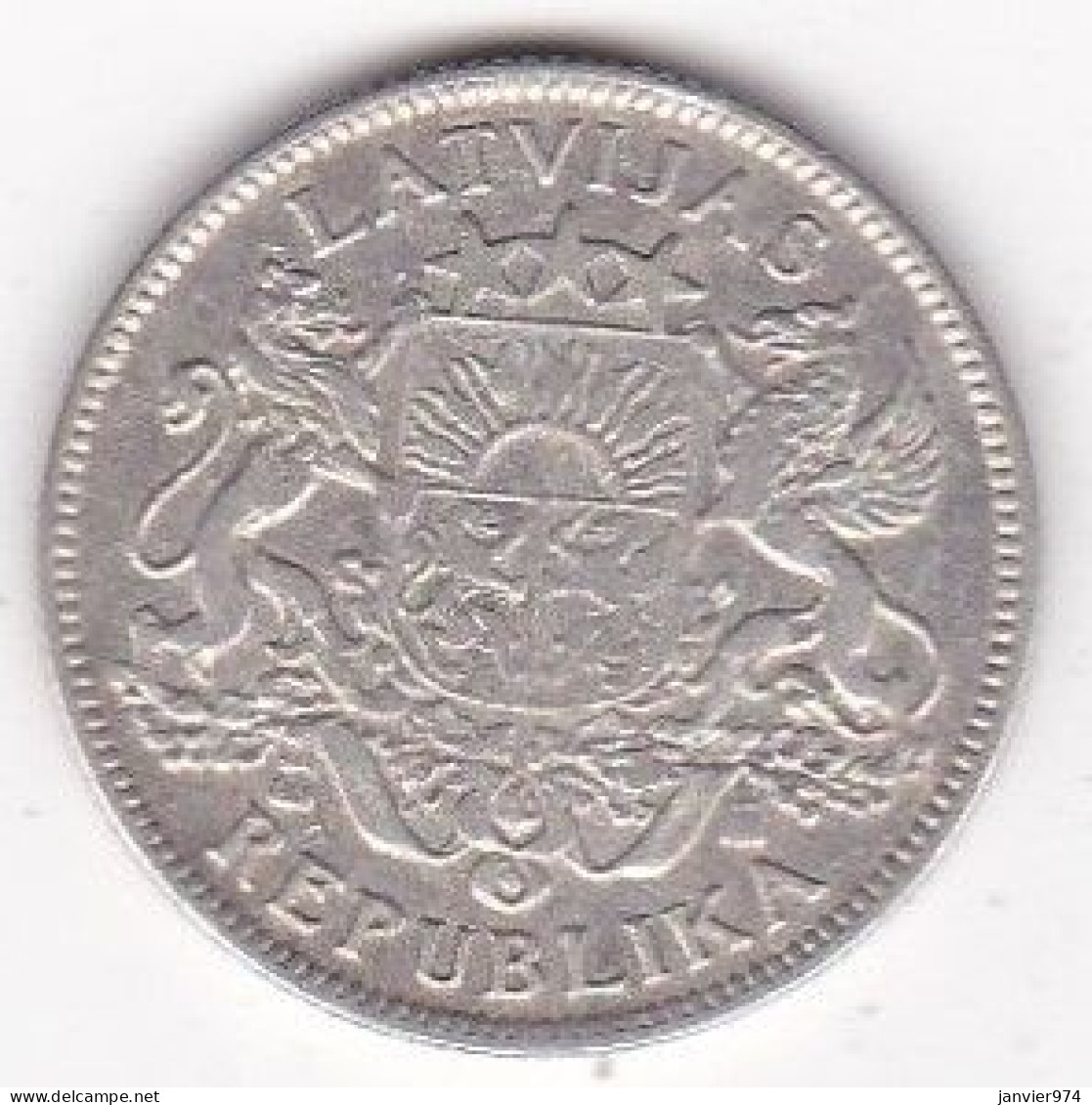 Lettonie. 1 Lats 1924 , En Argent . KM# 7, Superbe - Latvia