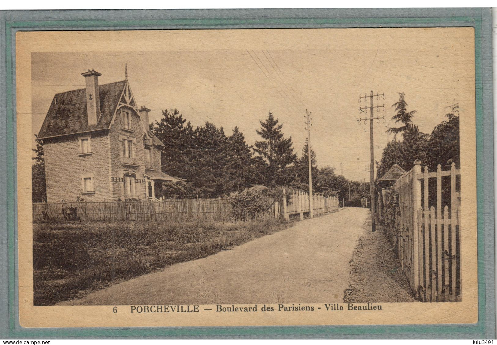 CPA - (78) PORCHEVILLE - Aspect De La Villa Beaulieu Et Boulevard Des Parisiens En 1950 - Porcheville