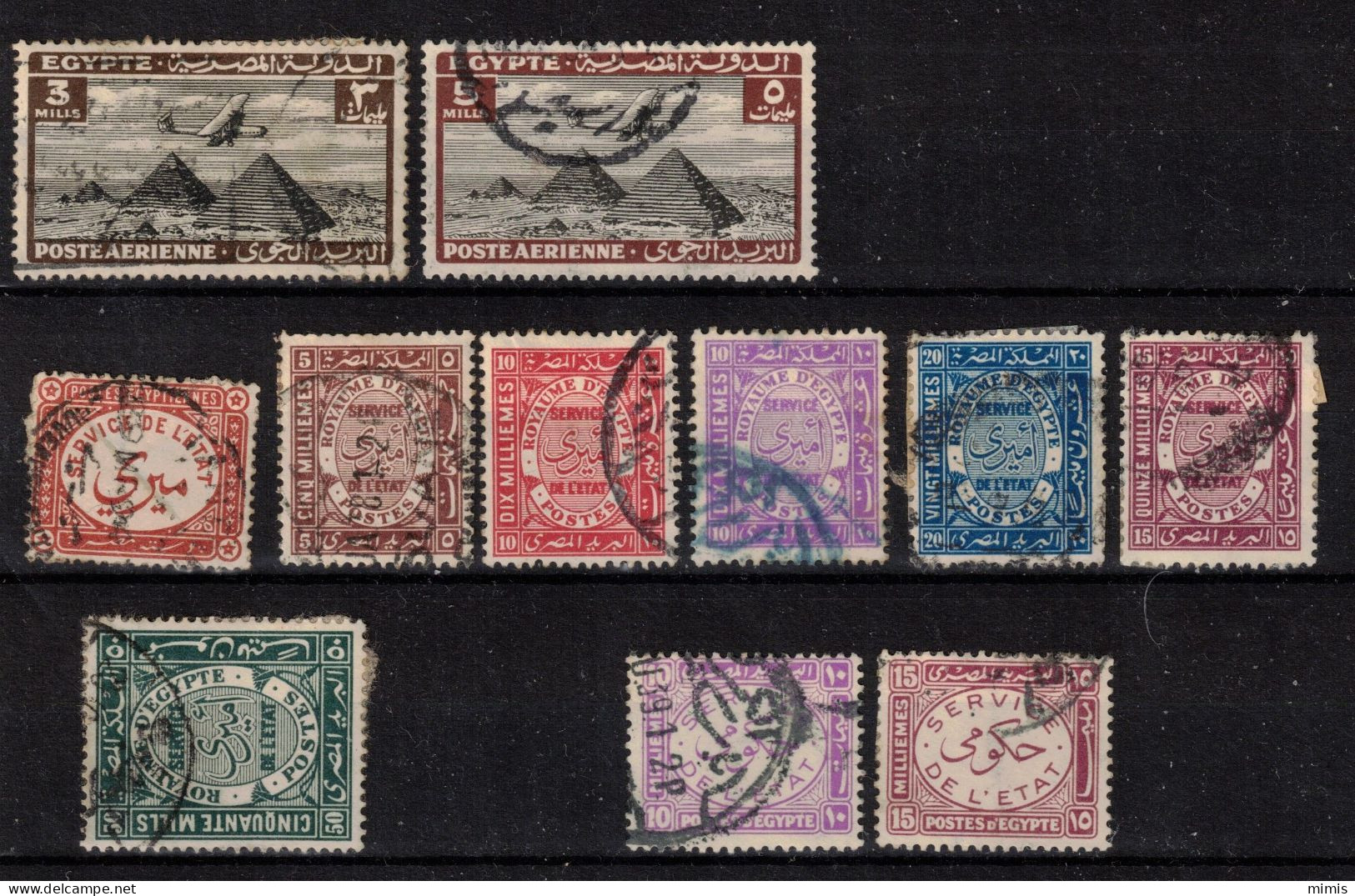 EGYPTE        Entre 1893 Et 1938   Service Et 2 Timbres P.A. - Oficiales