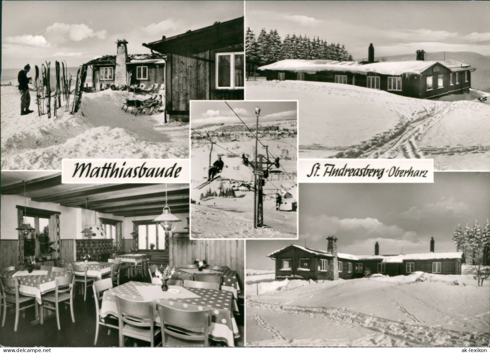 Sankt Andreasberg-Braunlage Gaststätte Unterkunft Matthiasbaude Innen & A 1970 - St. Andreasberg