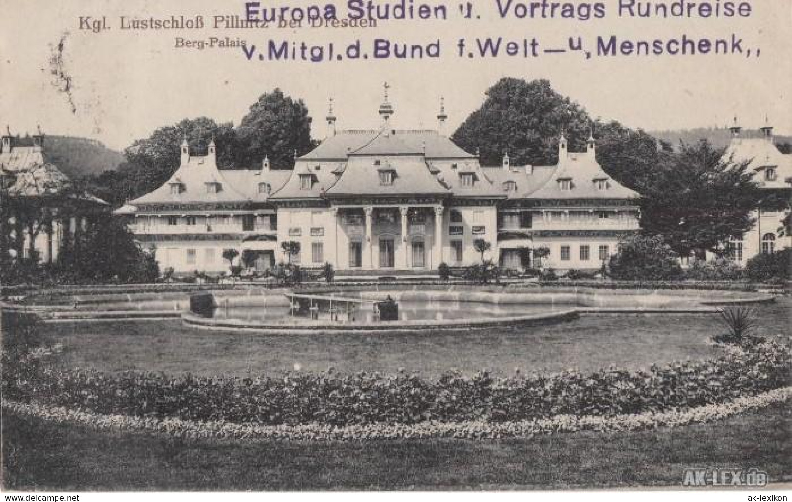 Ansichtskarte Pillnitz Lustschloß  Bergpalais 1920 - Pillnitz