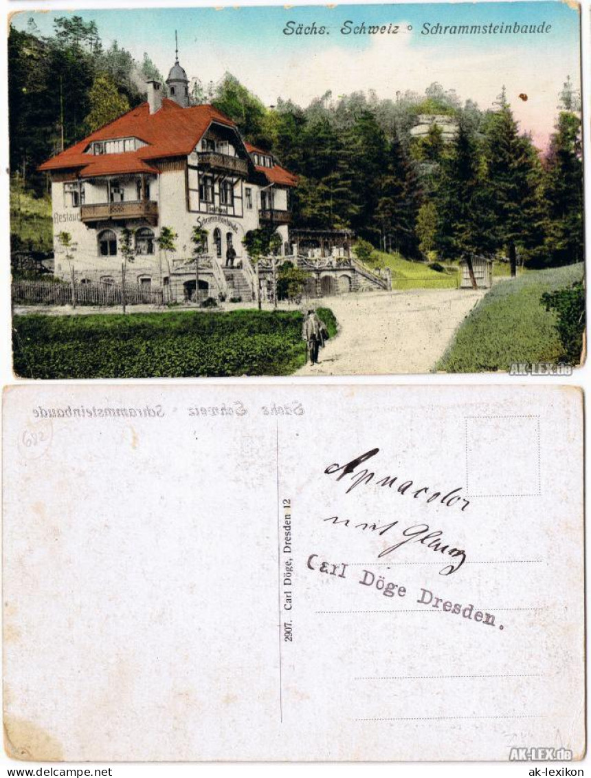 Ansichtskarte Kirnitzschtal-Sebnitz Schrammsteinebaude Ca 1914 1914 - Kirnitzschtal