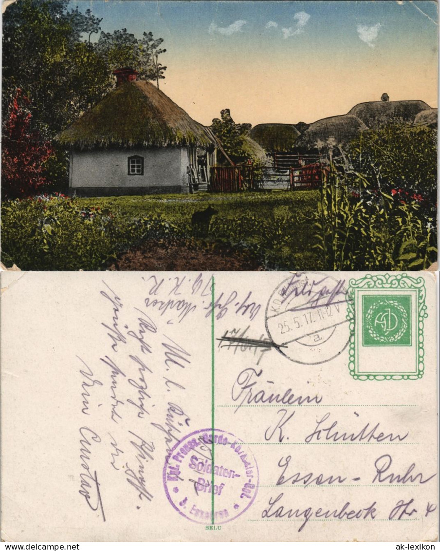 Postcard Polen Polska Polen / Polska - Dorf Gel. Feldpost 1917 - Poland