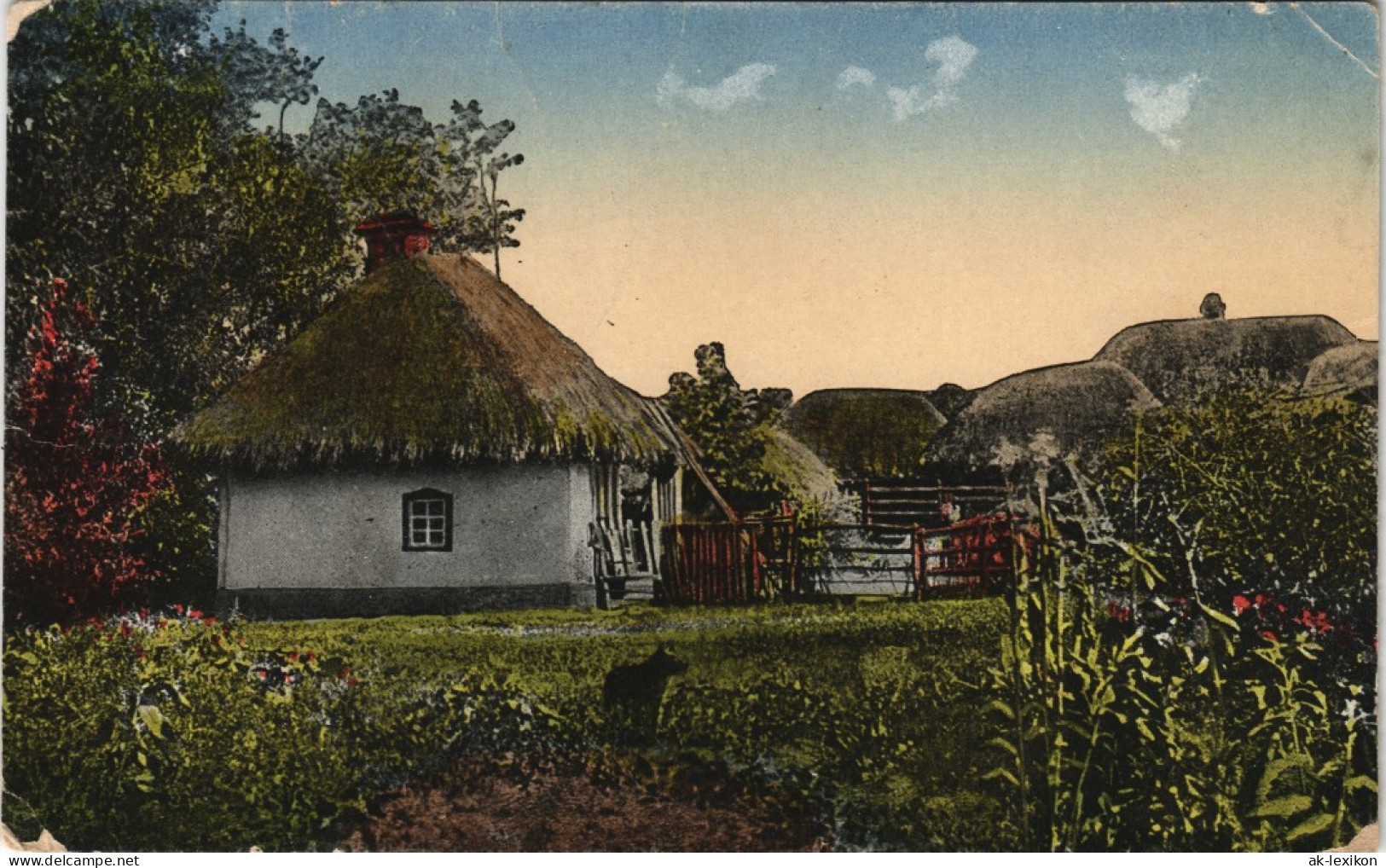 Postcard Polen Polska Polen / Polska - Dorf Gel. Feldpost 1917 - Poland