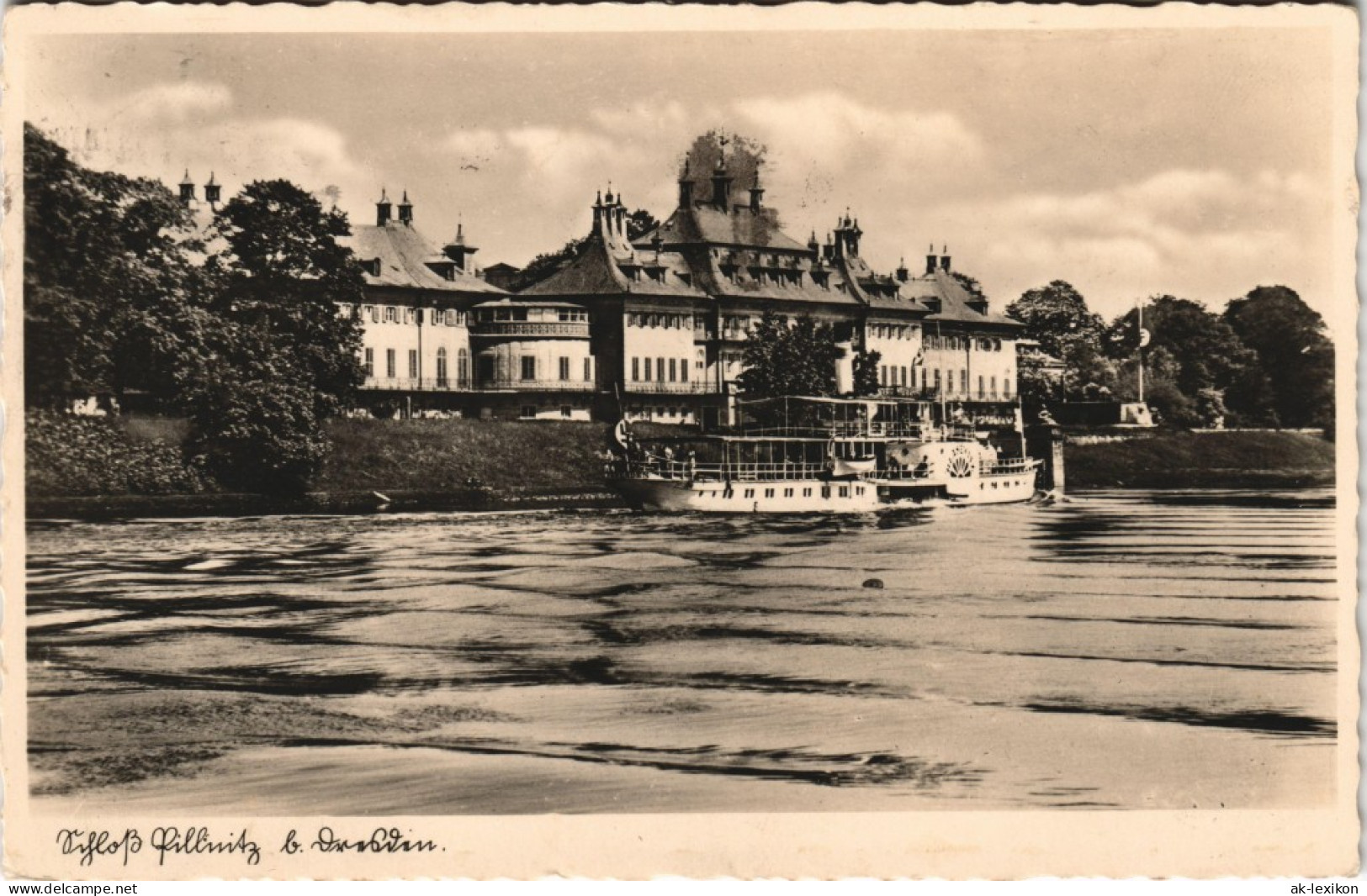 Ansichtskarte Pillnitz Elbe Schiff Dampfer Passiert Schloss Pillnitz 1939 - Pillnitz