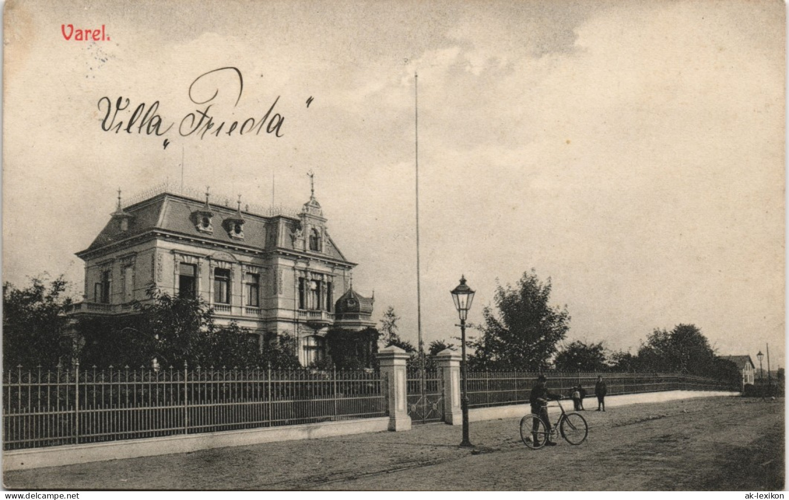 Ansichtskarte Varel Straßenpartie - Villa 1911 - Varel