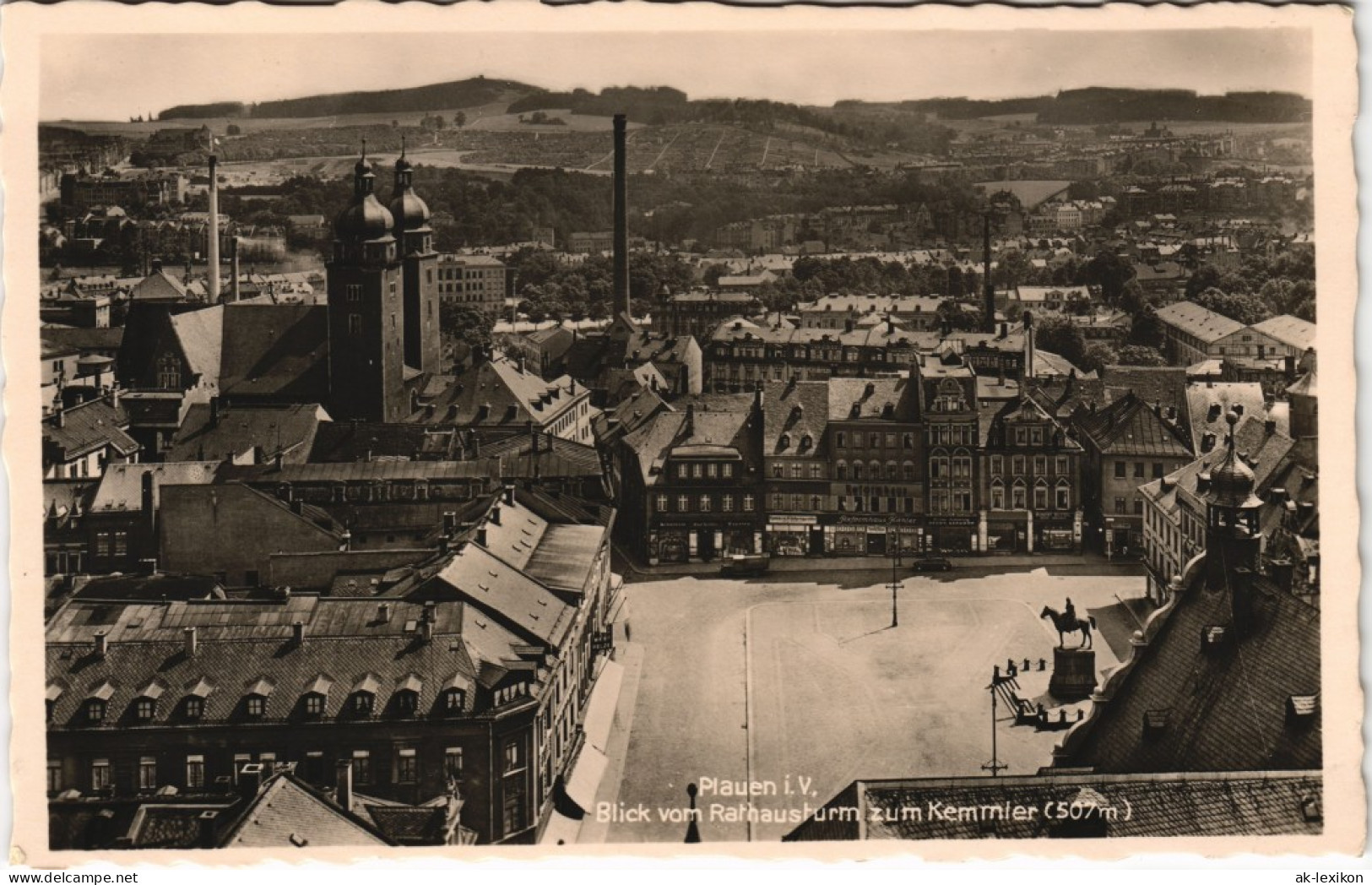 Plauen (Vogtland) Panorama Blick Vom Rathausturm Zum Kemmler 1935 - Plauen