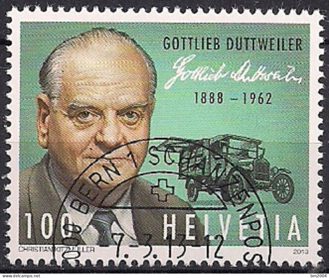 2013 Schweiz   Mi. 2284 FD-used . 125. Geburtstag Von Gottlieb Duttweiler - Used Stamps