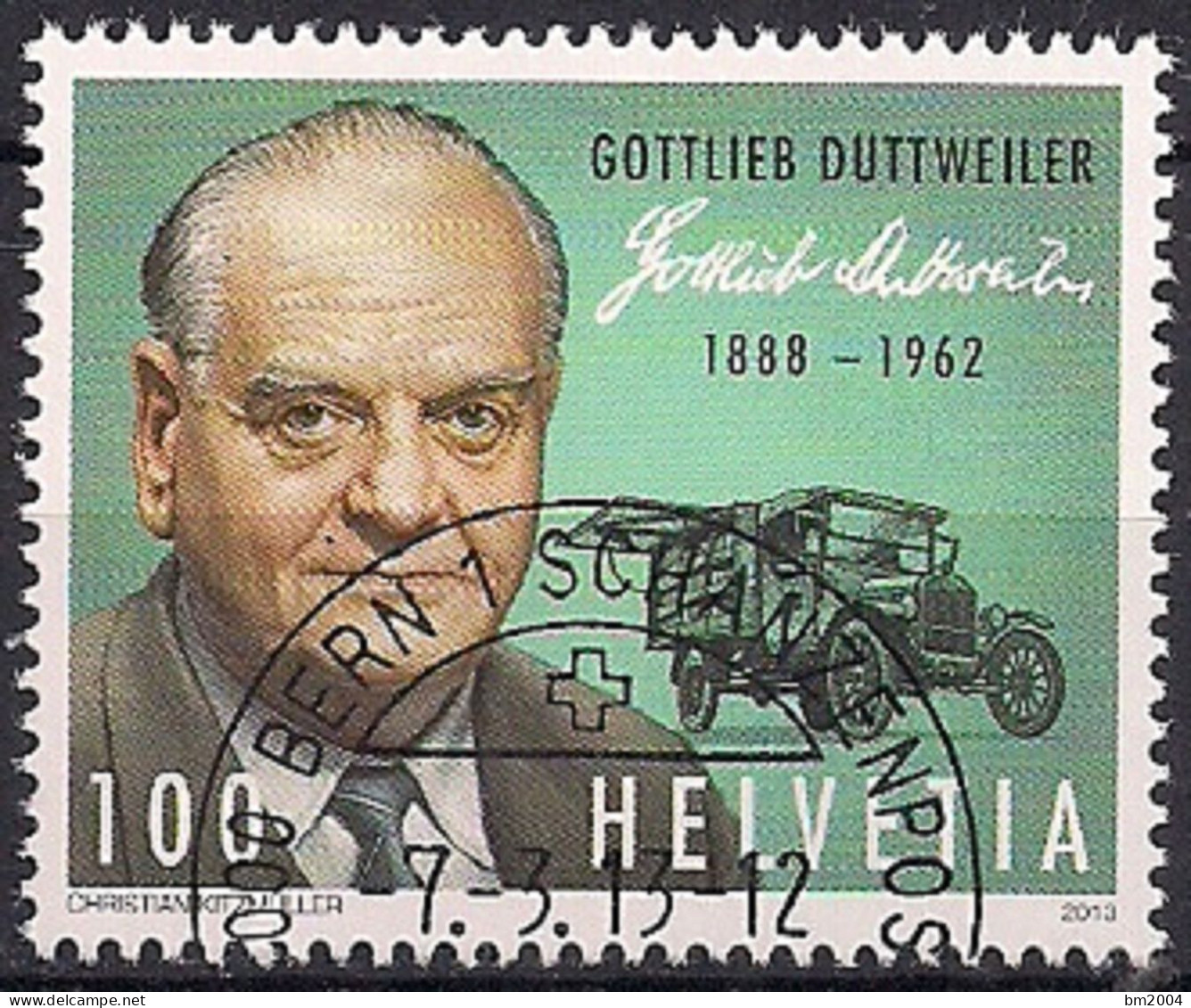 2013 Schweiz   Mi. 2284 FD-used . 125. Geburtstag Von Gottlieb Duttweiler - Gebruikt