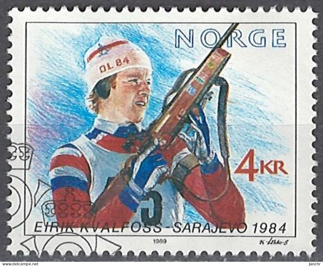 Norwegen Norway 1989. Mi.Nr. 1028, Used O - Gebruikt