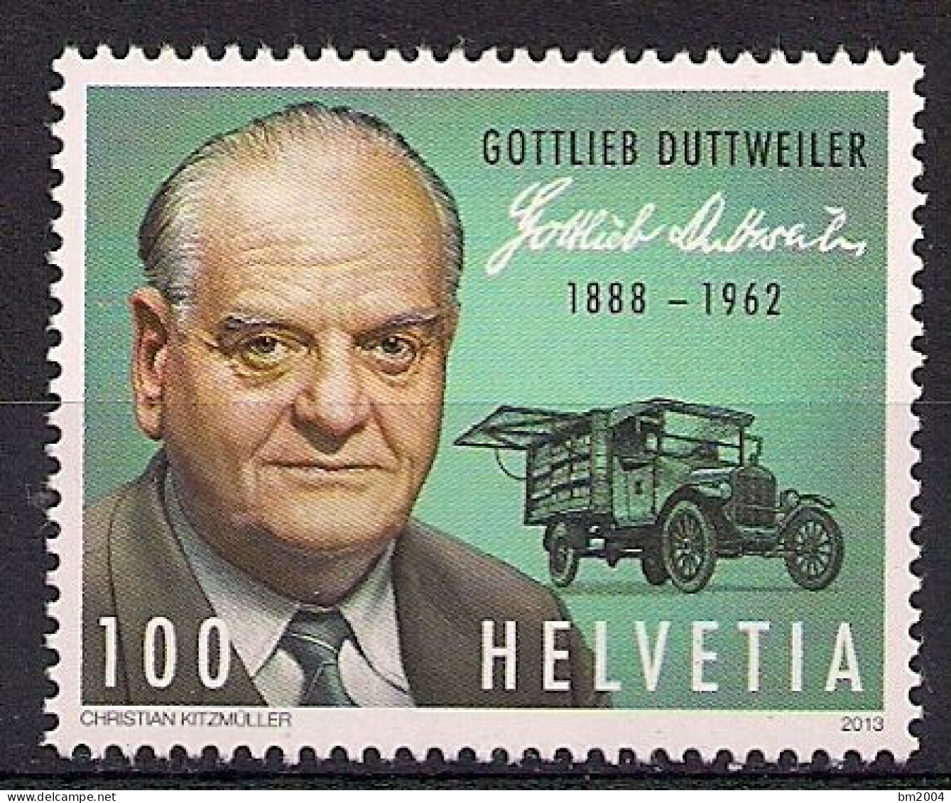 2013 Schweiz   Mi. 2284 **MNH  . 125. Geburtstag Von Gottlieb Duttweiler - Ungebraucht