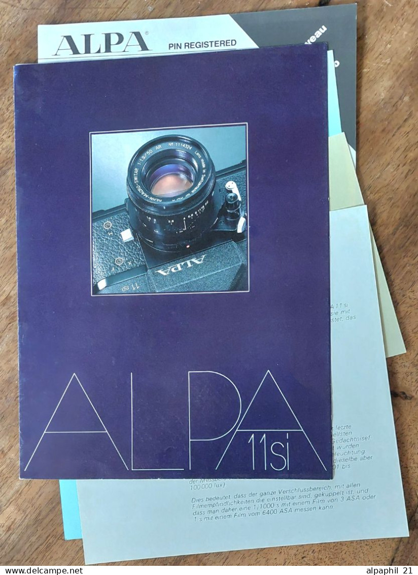 Alpa Reflex, Prospectus Of The Alpa 11 Si, And PIN Regist... - Matériel & Accessoires