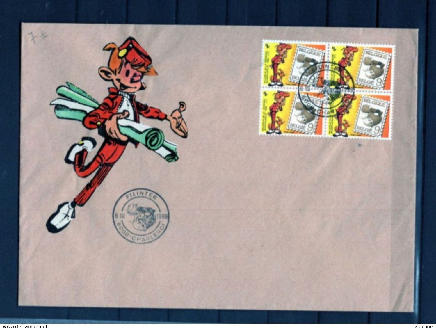 SPIROU COLLAGE UNIQUE FDC - Lettres & Documents