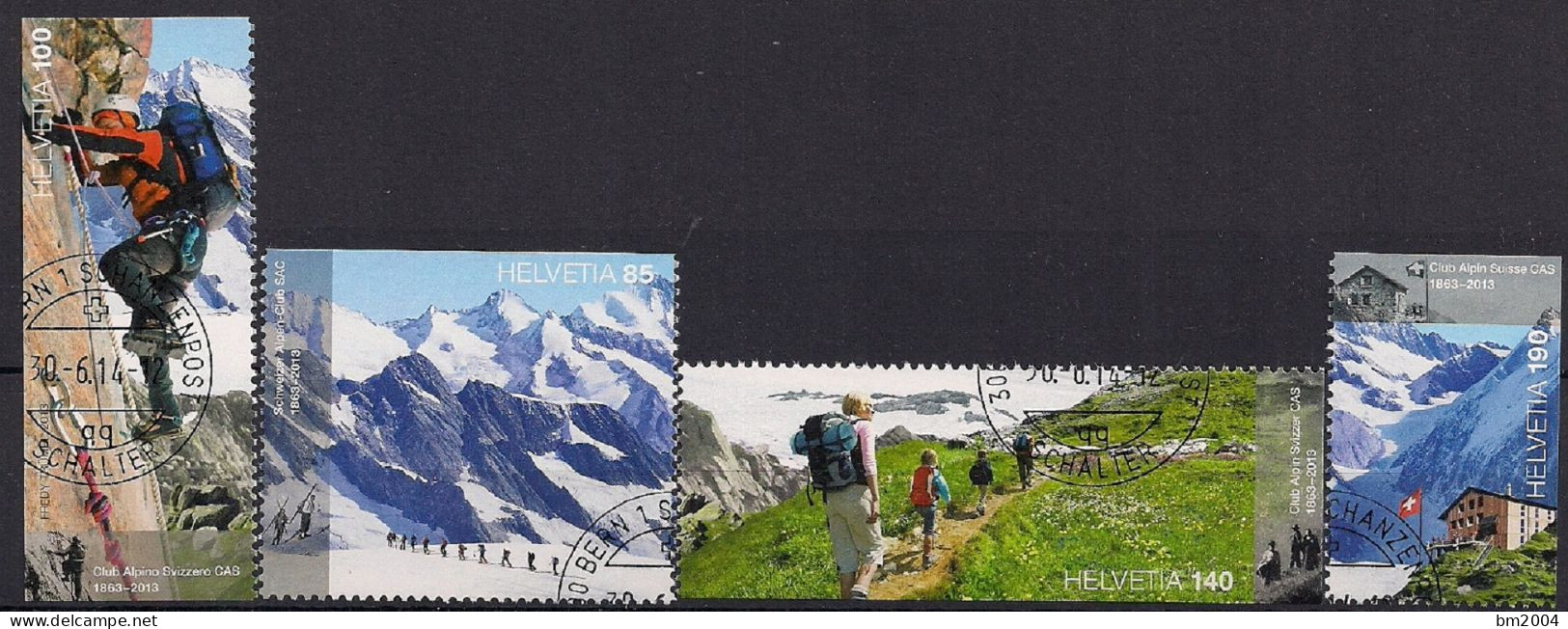 2013 Schweiz   Mi. 2288-91 FD-used  150 Jahre Schweizer Alpenclub (SAC) - Used Stamps