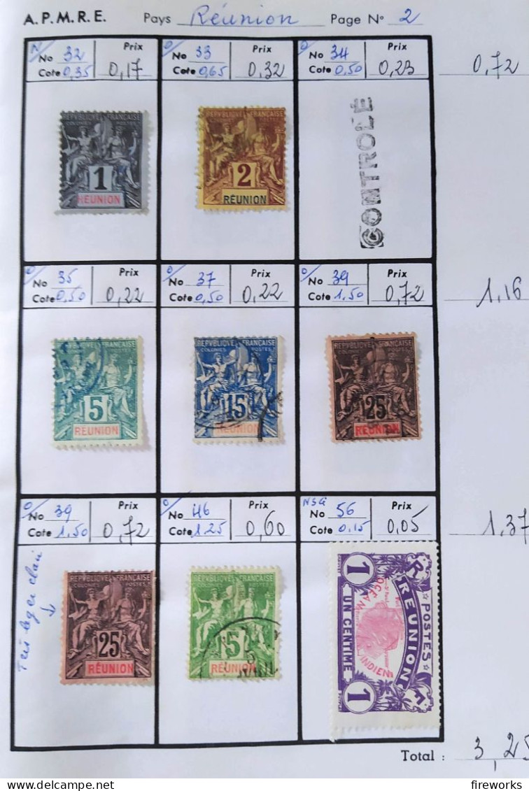 146 Timbres Colonies Françaises (AOF - AEF - Réunion - Guyane - Océanie - Etc...) - Used Stamps