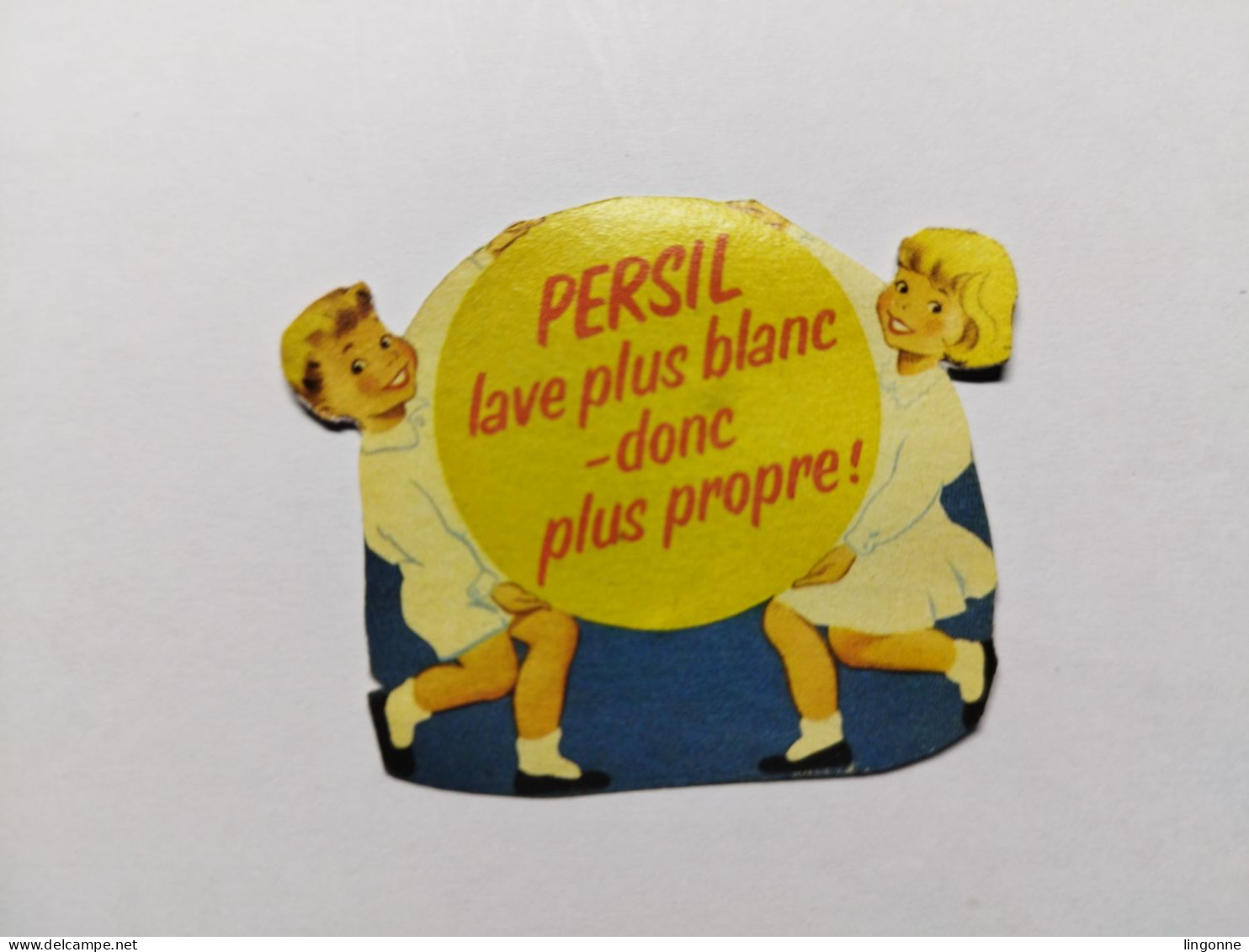 Cartonnage Publicitaire PERSIL Lave Plus Blanc Donc Plus Propre ! - 4,5 X 5,5 Cm Env - Pubblicitari