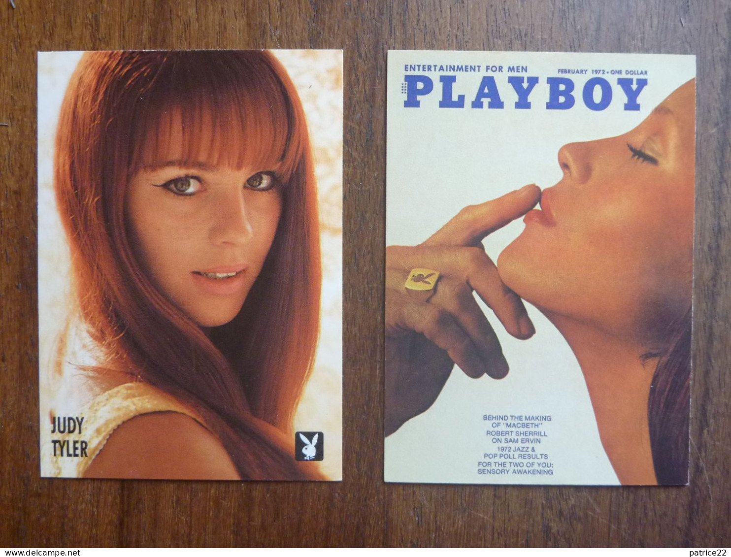 Lot De 2 CARTE PIN UP PLAYBOY 1966 Et 1972 Erotisme Erotique - Pin-Ups