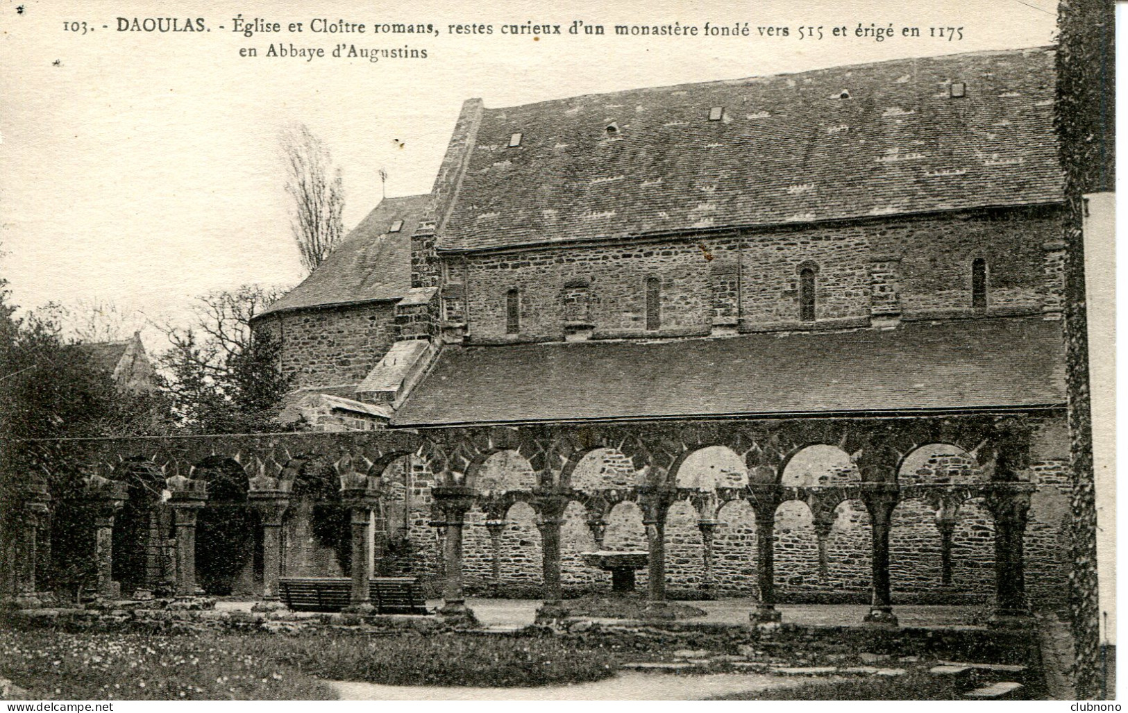 CPA - DAOULAS -  EGLISE ET CLOITRE - ABAYE D'AUGUSTINS - Daoulas