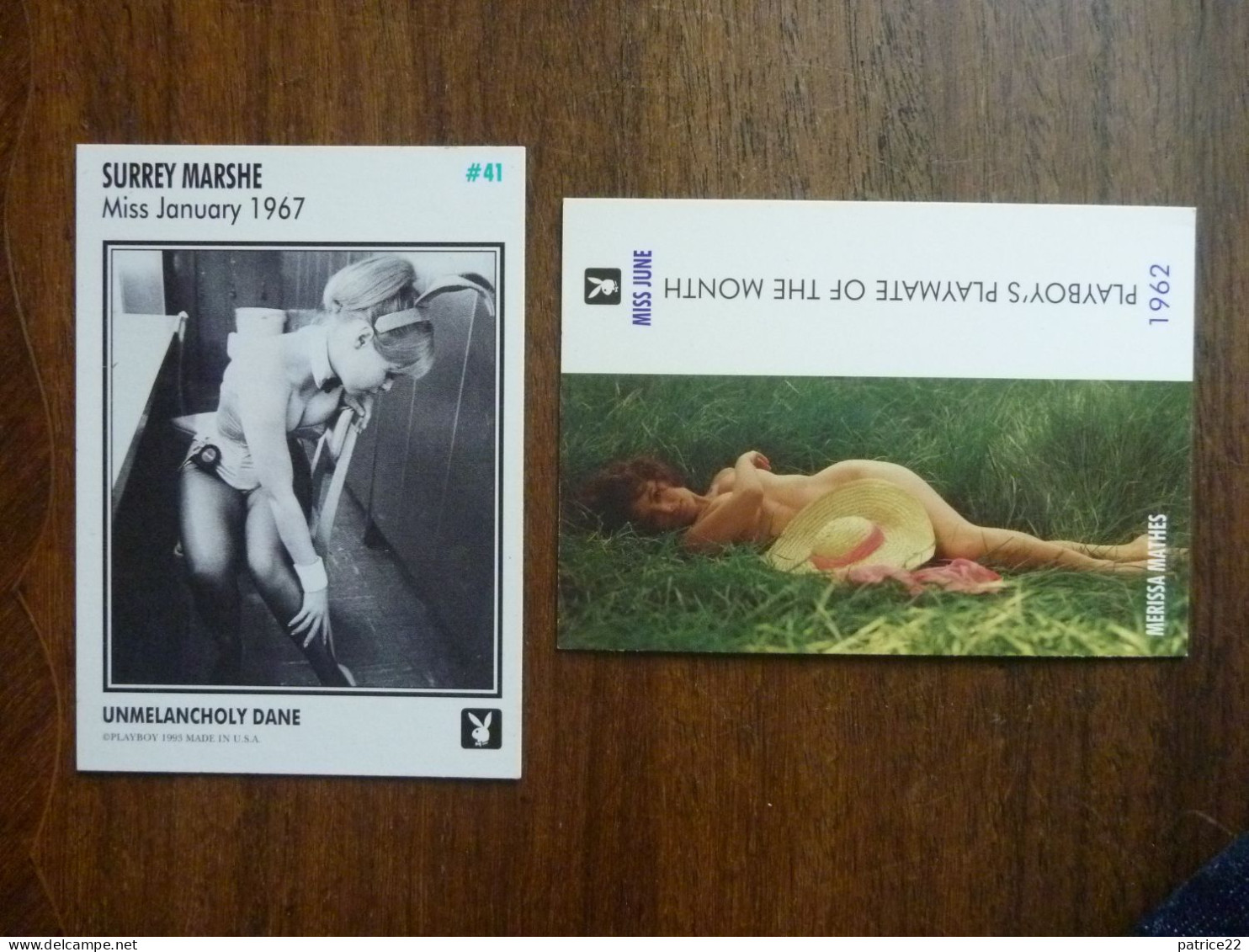 Lot De 2 CARTE PIN UP PLAYBOY 1962 Et 1967 Erotisme Erotique - Pin-Ups