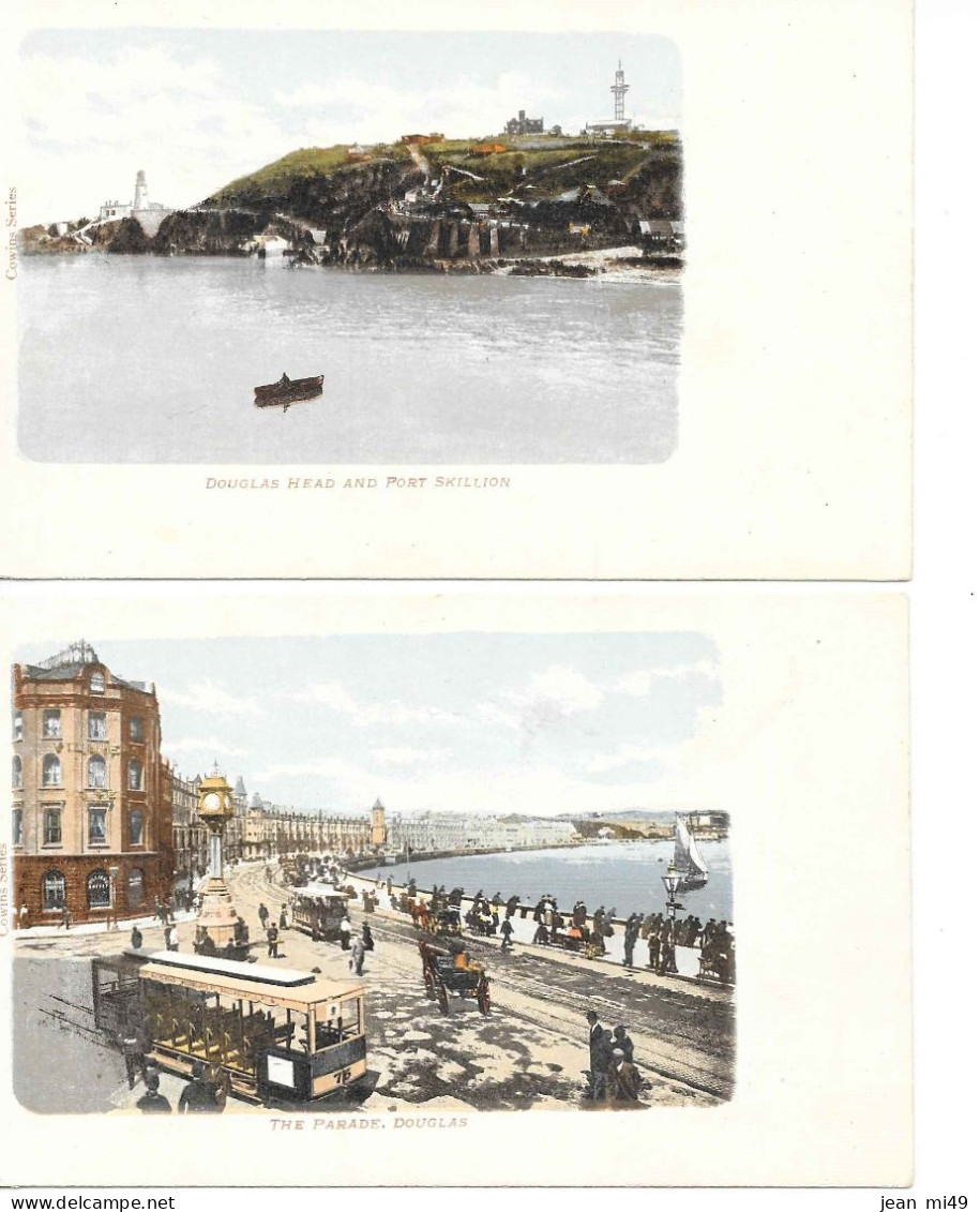 ISLE DE MAN - Lot De 2 CARTES - DOUGLAS - The Parade - Head And Port Skillion - Isle Of Man