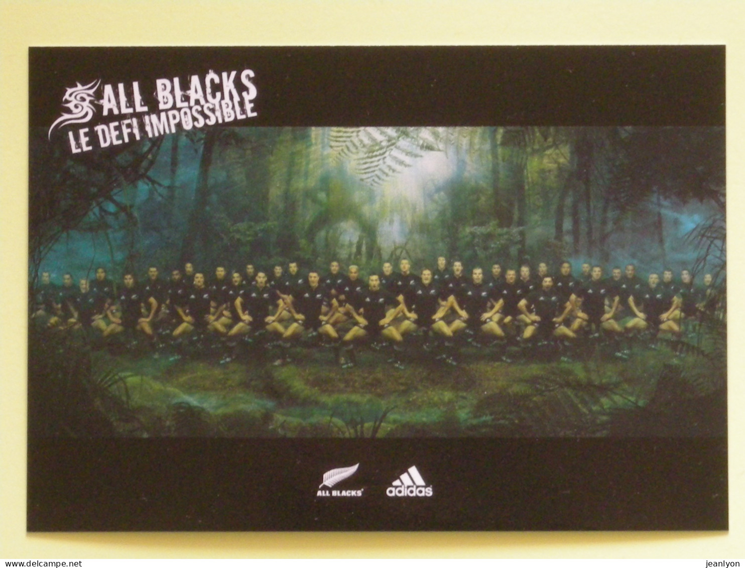 RUGBY - ALL BLACKS - Haka - Carte Publicitaire Adidas Store Lyon - Rugby