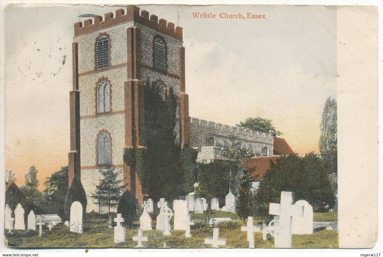 Writtle Church, Essex, 1905 Postcard - Sonstige & Ohne Zuordnung
