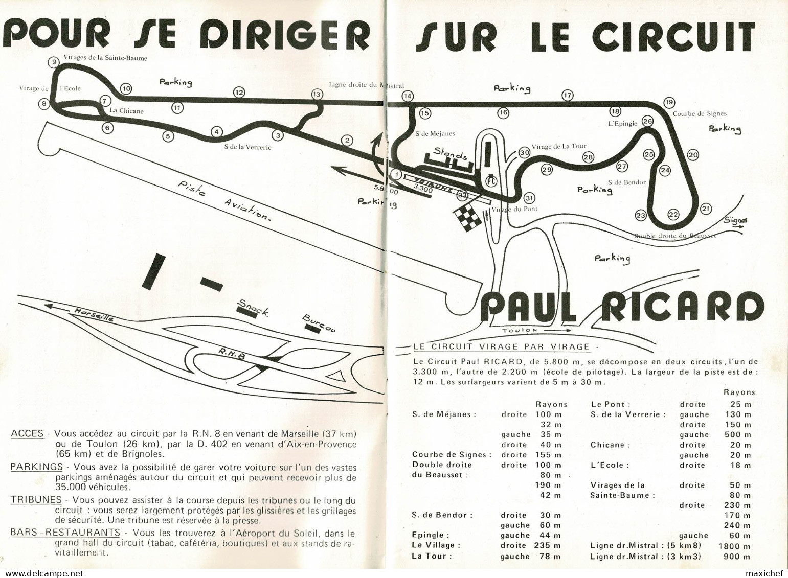 Circuit Paul Ricard 2.3.4 Juillet 1971 - Championnat Du Monde Formule 1, 4ème Grand Prix De France - 15 X 22cm - Automobile - F1