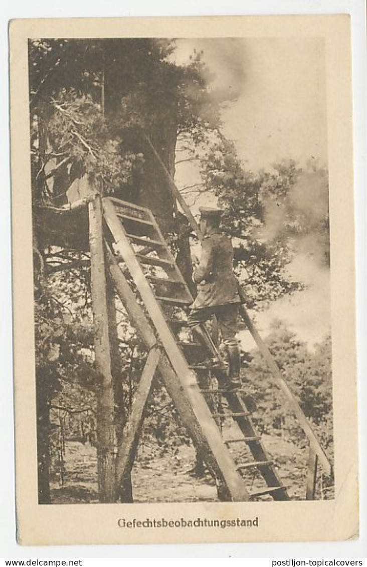 Fieldpost Postcard Germany 1917 Combat Observation Tower - WWI - WW1 (I Guerra Mundial)