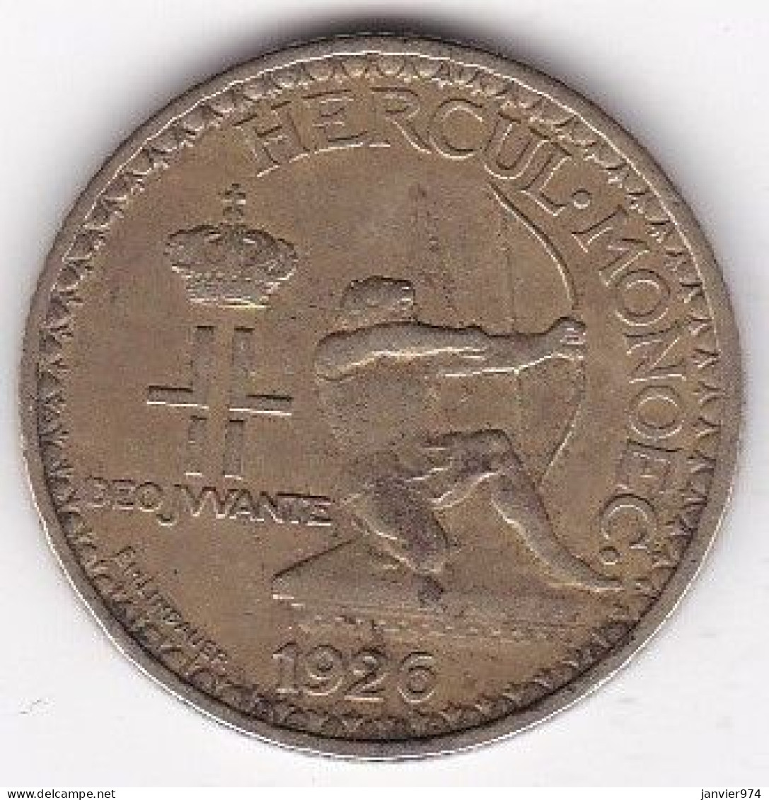 Monaco. Bon Pour 2 Francs 1926 Poissy. LOUIS II. Bronze-aluminium - 1922-1949 Louis II