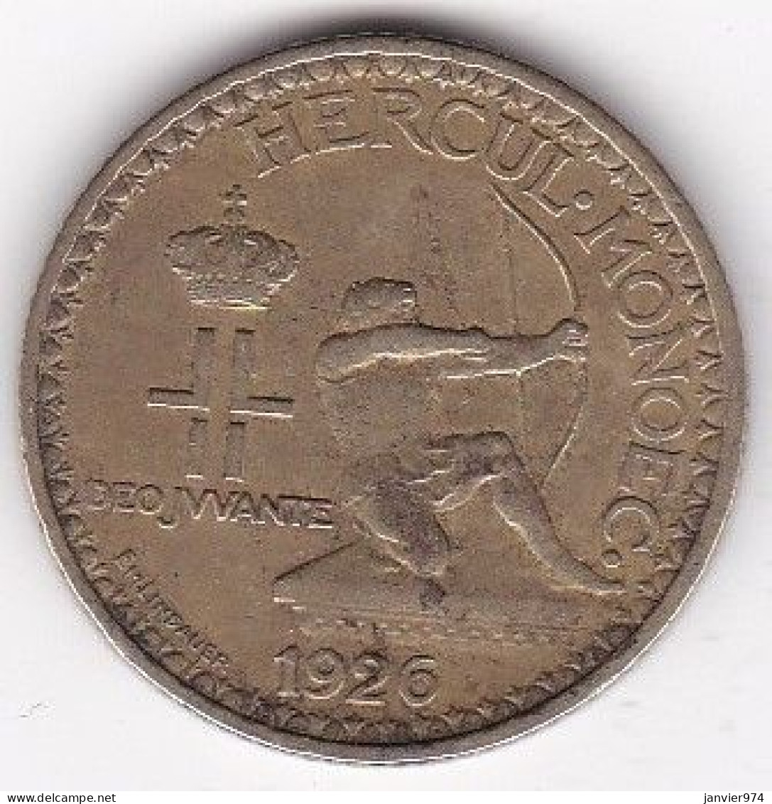 Monaco. Bon Pour 2 Francs 1926 Poissy. LOUIS II. Bronze-aluminium - 1922-1949 Luigi II