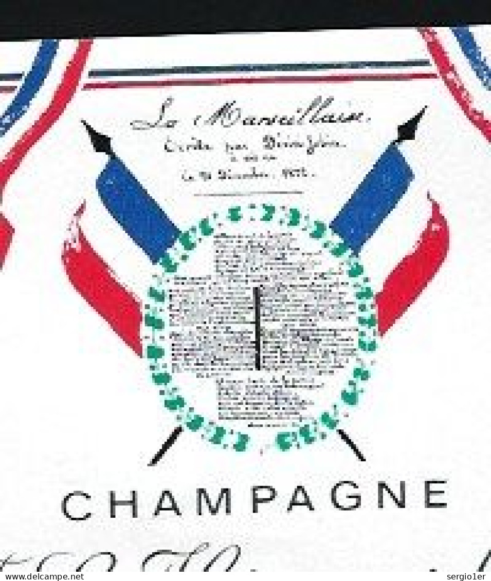 Etiquette Champagne  Brut 1er Cru Blanc De Blancs  1789-1989 La Marseilaise  F L Hinguerlot  Vertus Marne 51 - Champagner