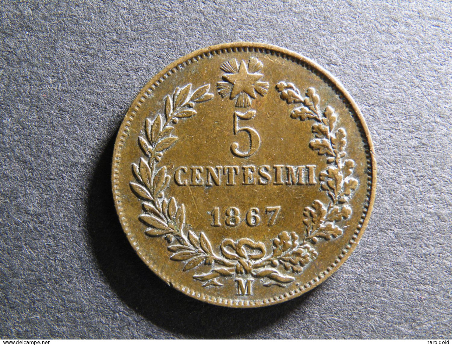 ITALIE - 5 CENTESIMO 1867 M - SUP + - 1861-1878 : Victor Emmanuel II.