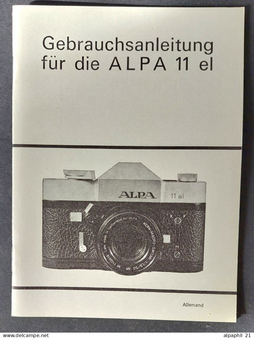 Alpa Reflex, Instructions For Use Of The Mod. 11 El In D - Supplies And Equipment