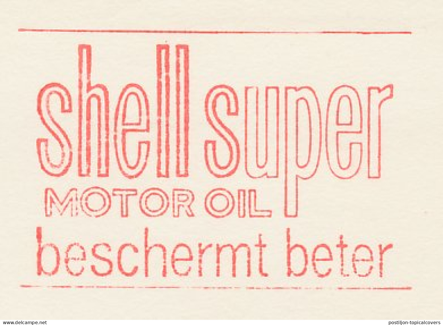 Meter Cover Netherlands 1965 Shell Super - Motor Oil - Other & Unclassified