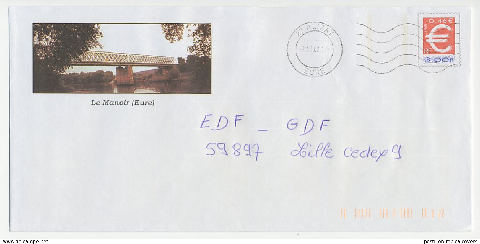 Postal Stationery / PAP France 2002 Bridge Le Manoir - Ponti