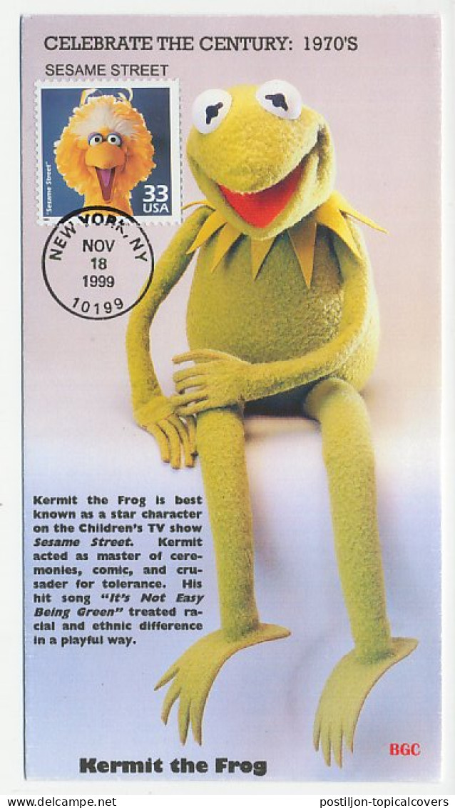 Illustrated Cover USA 1999 Sesame Street - Kermit The Frog - Big Bird - Andere & Zonder Classificatie