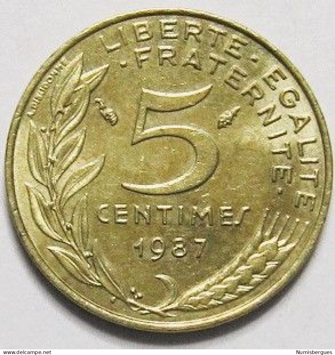 Pièce De Monnaie 5 Centimes Marianne 1987 - 5 Centimes