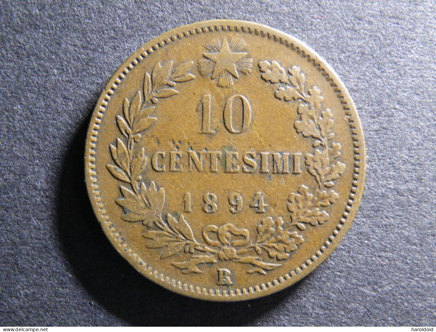 ITALIE - 10 CENTESIMI 1894 R - 1878-1900 : Umberto I.