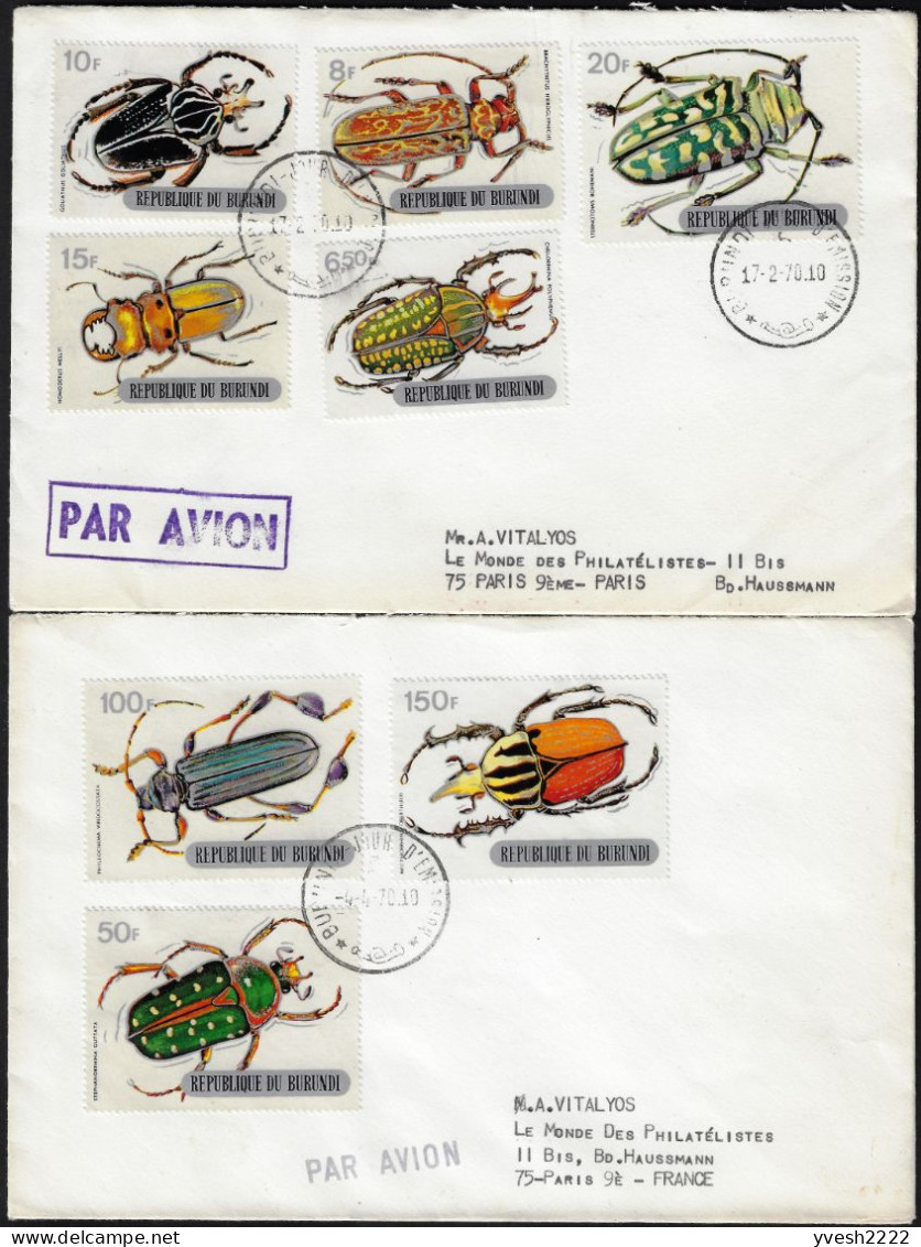 Burundi 1970 Y&T 358 à 365 Sur 2 Lettres. Coléoptères - Coléoptères