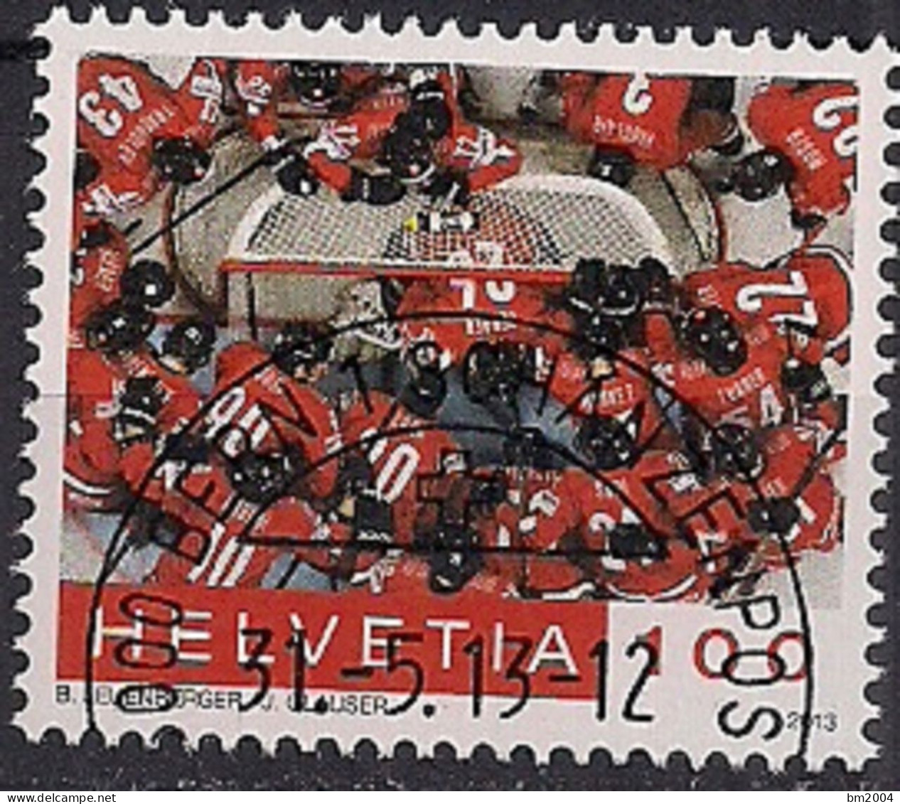 2013 Schweiz   Mi. 2302 FD-used  Gewinn Der Silbermedaille Bei Der Eishockey-Weltmeisterschaft In Stockholm Und Helsink - Used Stamps