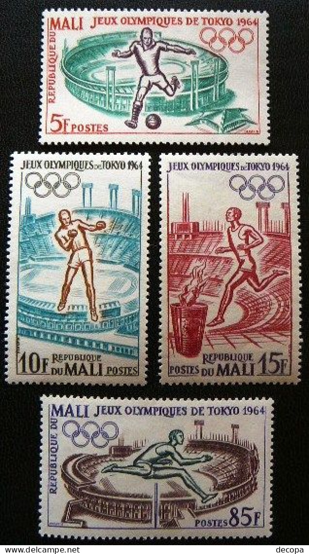 (dcos-373)  Mali   1964    Mi 86-89     Yv  63-66        MNH - Verano 1964: Tokio