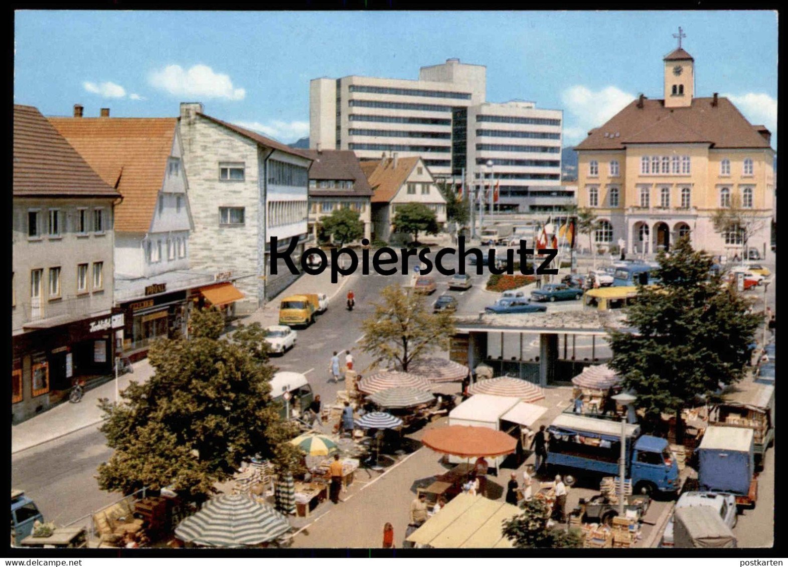 ÄLTERE POSTKARTE GROSSE KREISSTADT SINDELFINGEN RATHAUSPLATZ Geschäft Kochlöffel Markt Maché Market AK Ansichtskarte Cpa - Sindelfingen