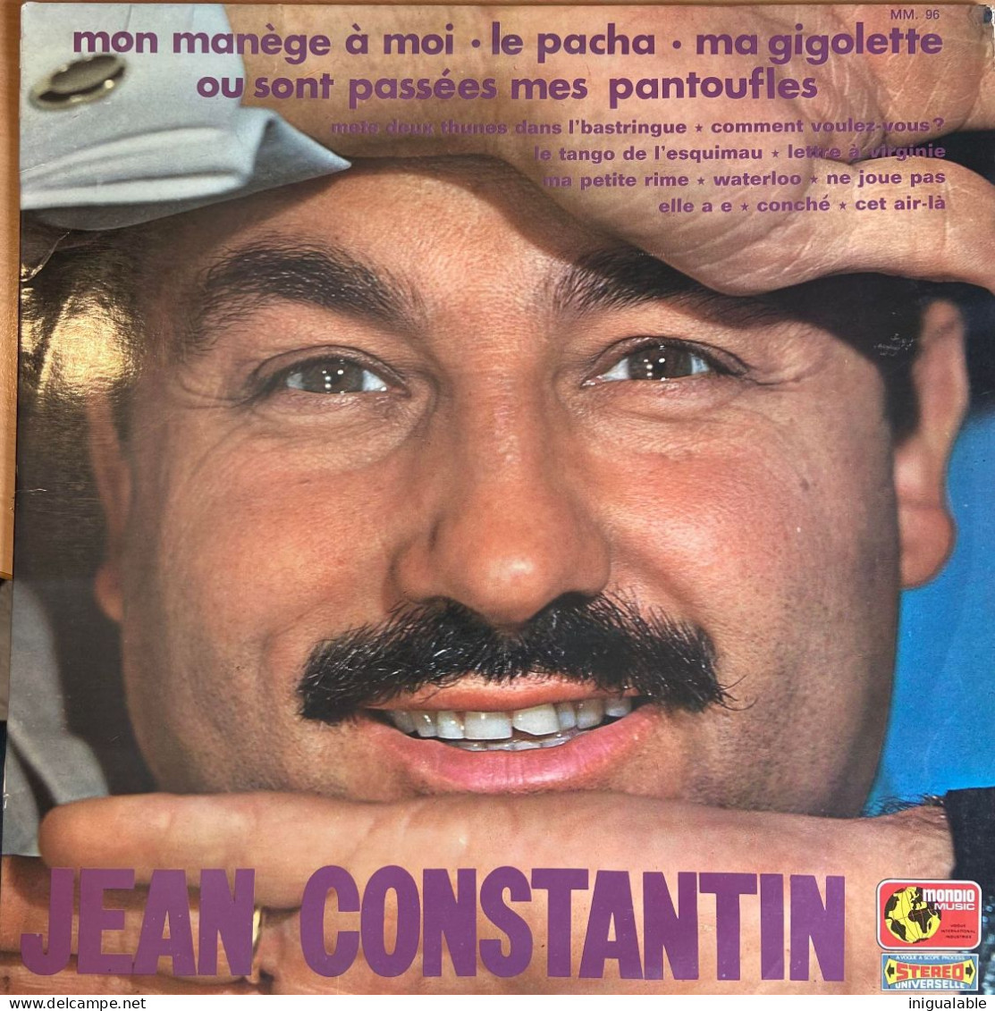 Jean Constantin (LP, Comp) MONDIO Music Dédicacé Au Dos De La Pochette - Autres - Musique Française