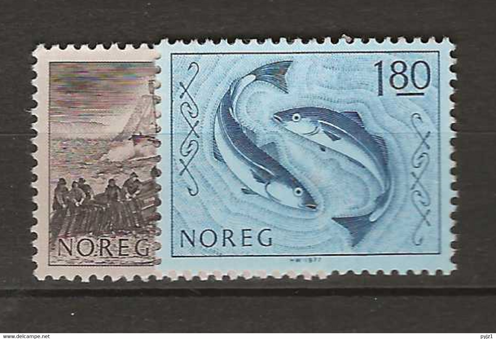 1977 MNH Norway, Mi 751-52 Postfris** - Nuovi