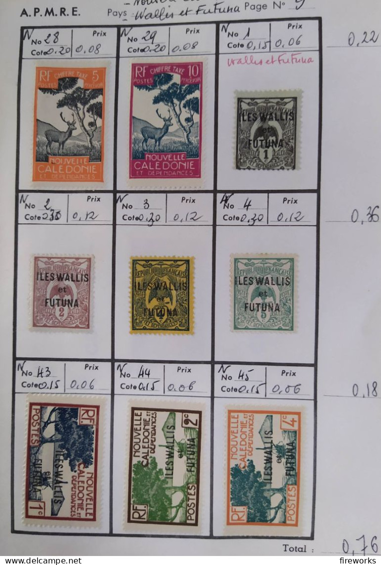 143 Timbres Colonies Françaises (Madagascar - Nelle Calédonie - Côte d'Ivoire - Niger)