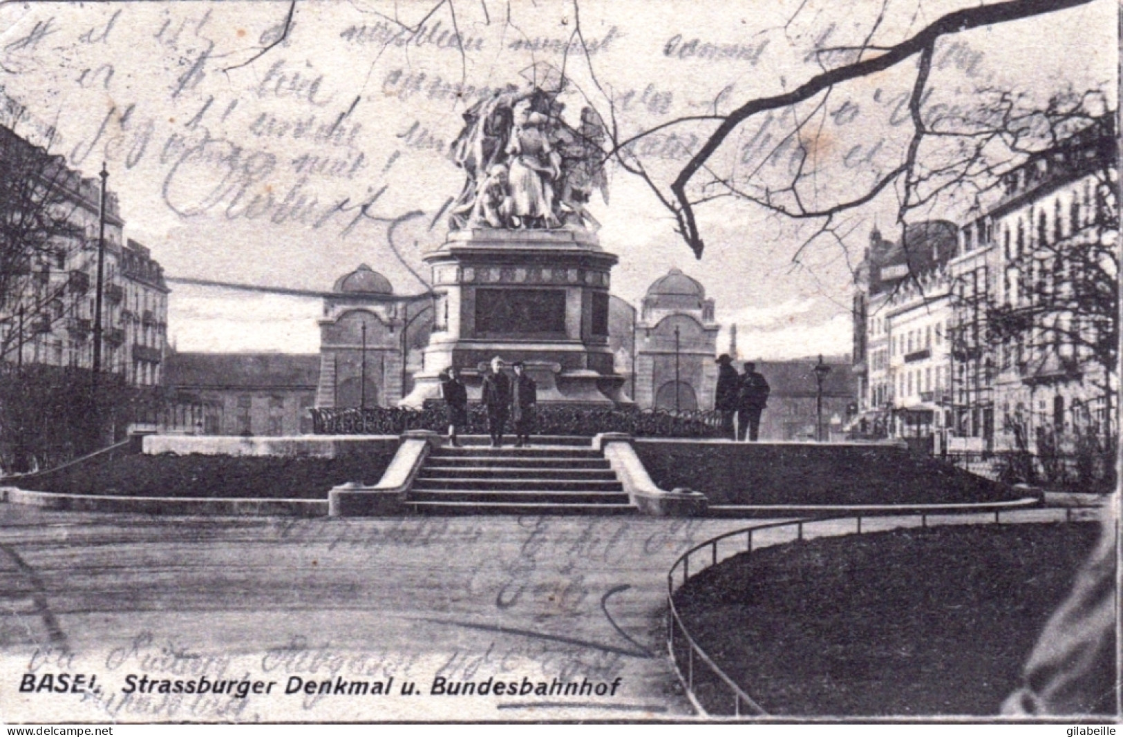 BALE - BASEL - Strassburger Denkmal U Bundesbahnhof - Autres & Non Classés