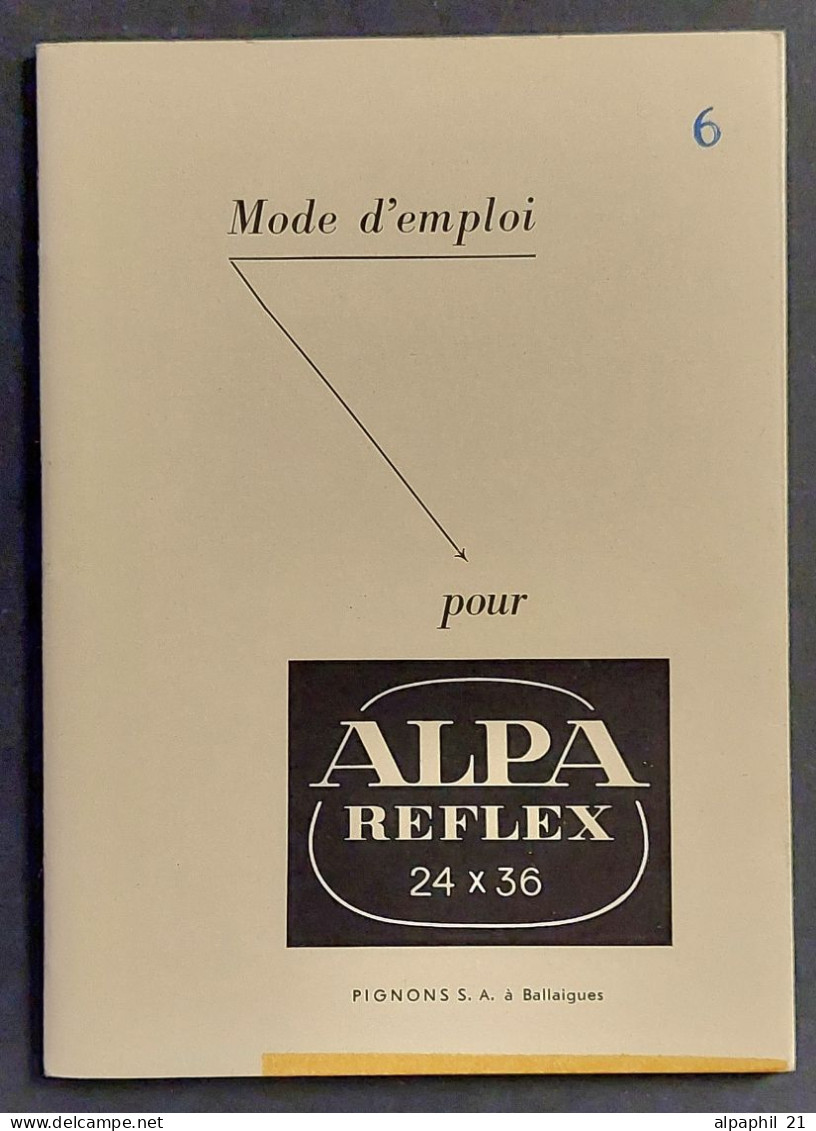 Alpa Reflex, Mode D'emploi Pour Mod. 6 - Matériel & Accessoires