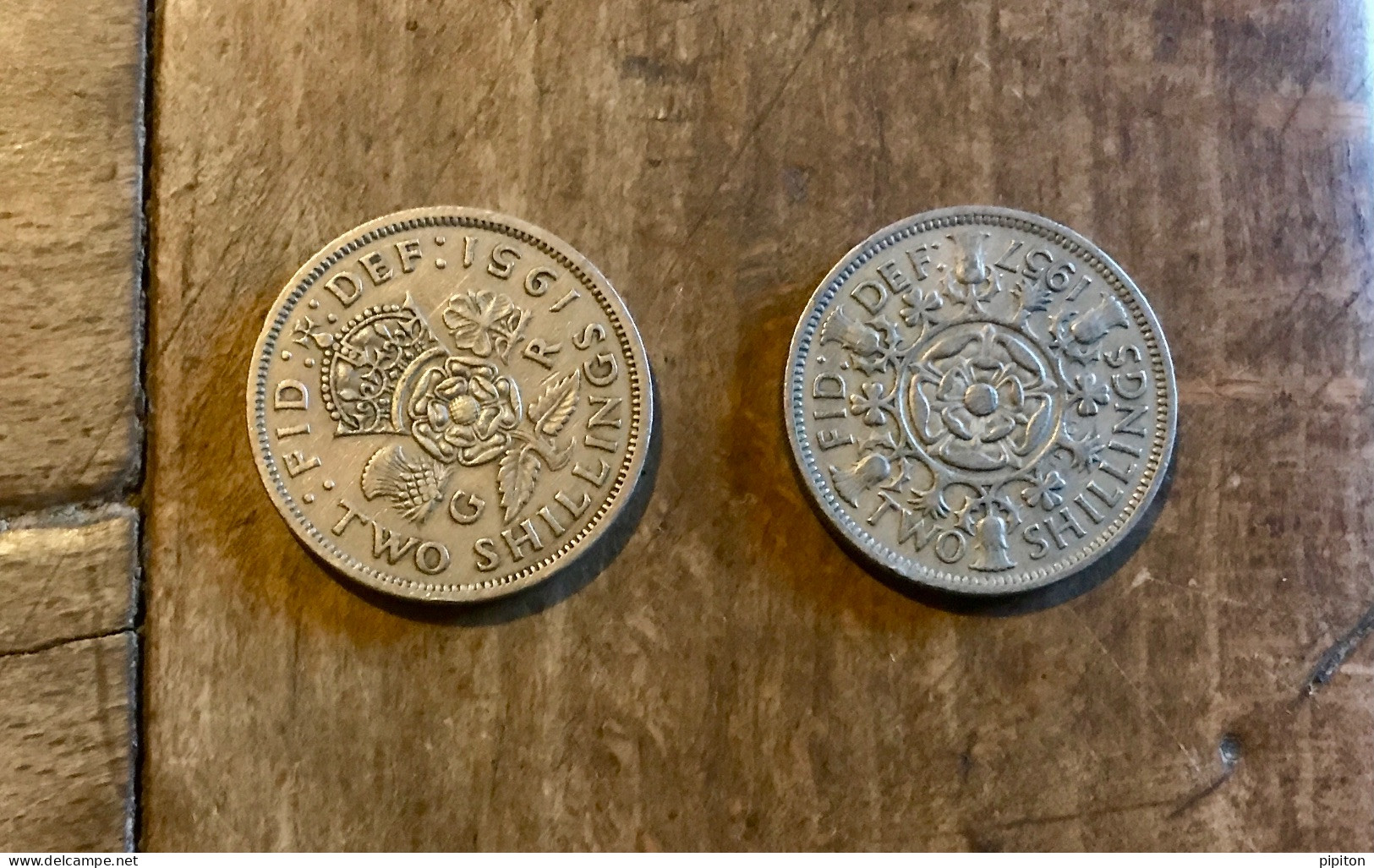 2 Pièces De Monnaie Grande Bretagne 2 Shilling - Otros & Sin Clasificación