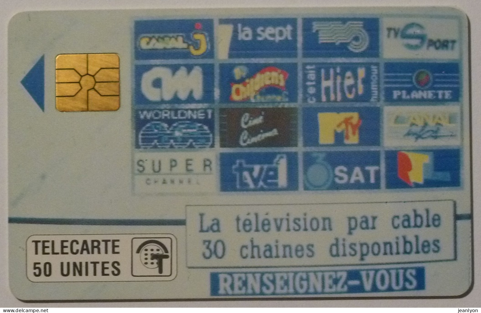 TELEVISION / MEDIA - Télévision Par Cable - 30 Chaines - Télécarte Monaco 50 Unités Utilisée - Kultur